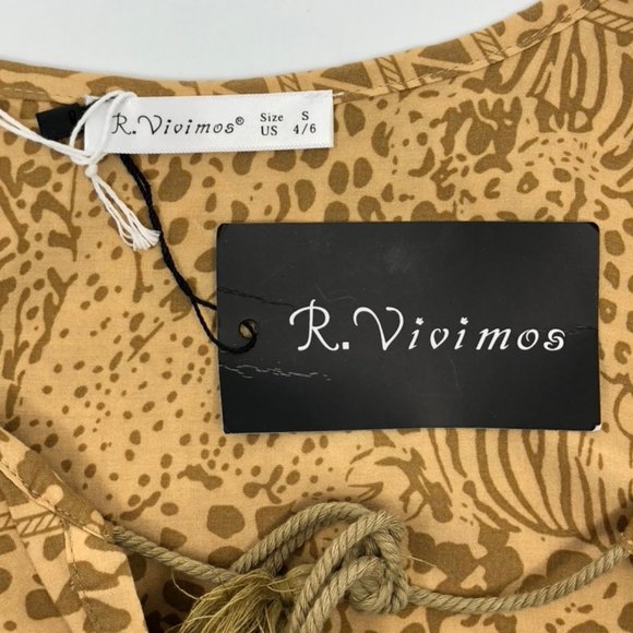 R. Vivimos Tiger and Leopard Print Maxi Dress NWT - Picture 3 of 8